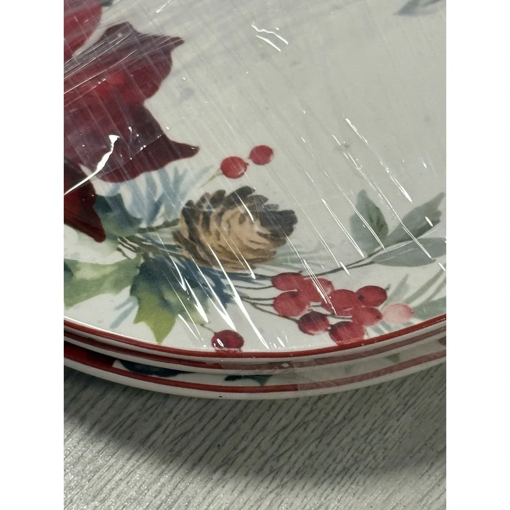 Pier 1 Berry Christmas Salad Plates 9